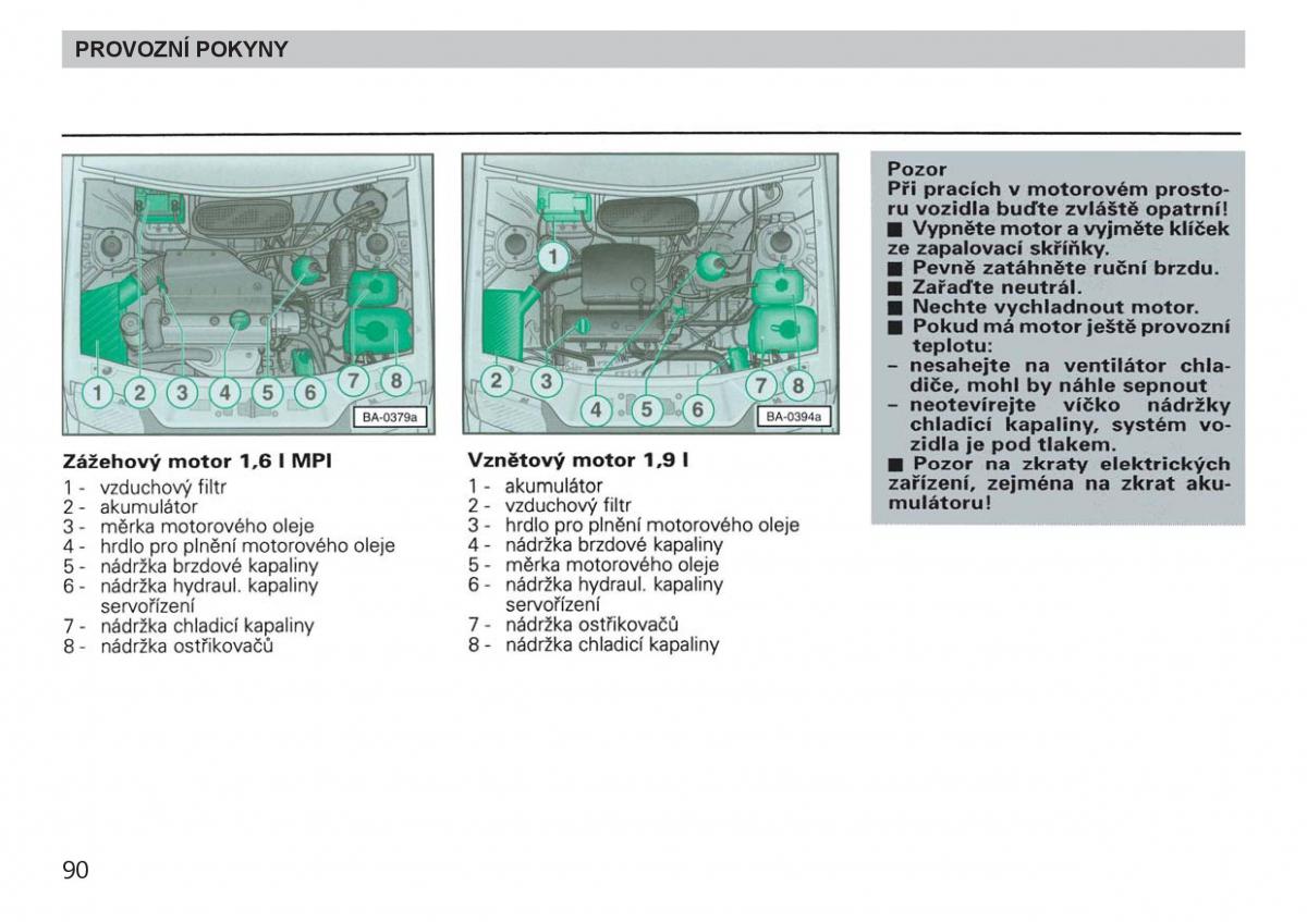 manual  Skoda Felicja navod k obsludze / page 92