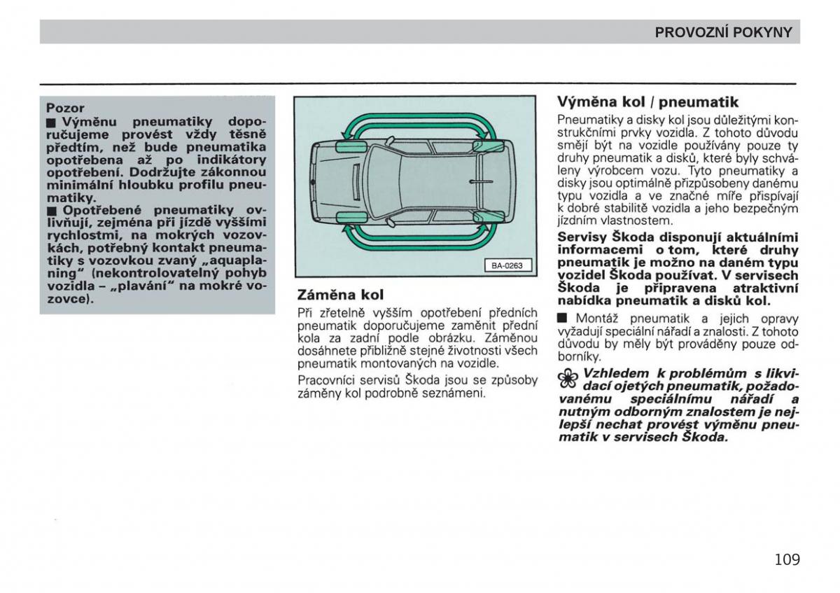 manual  Skoda Felicja navod k obsludze / page 111