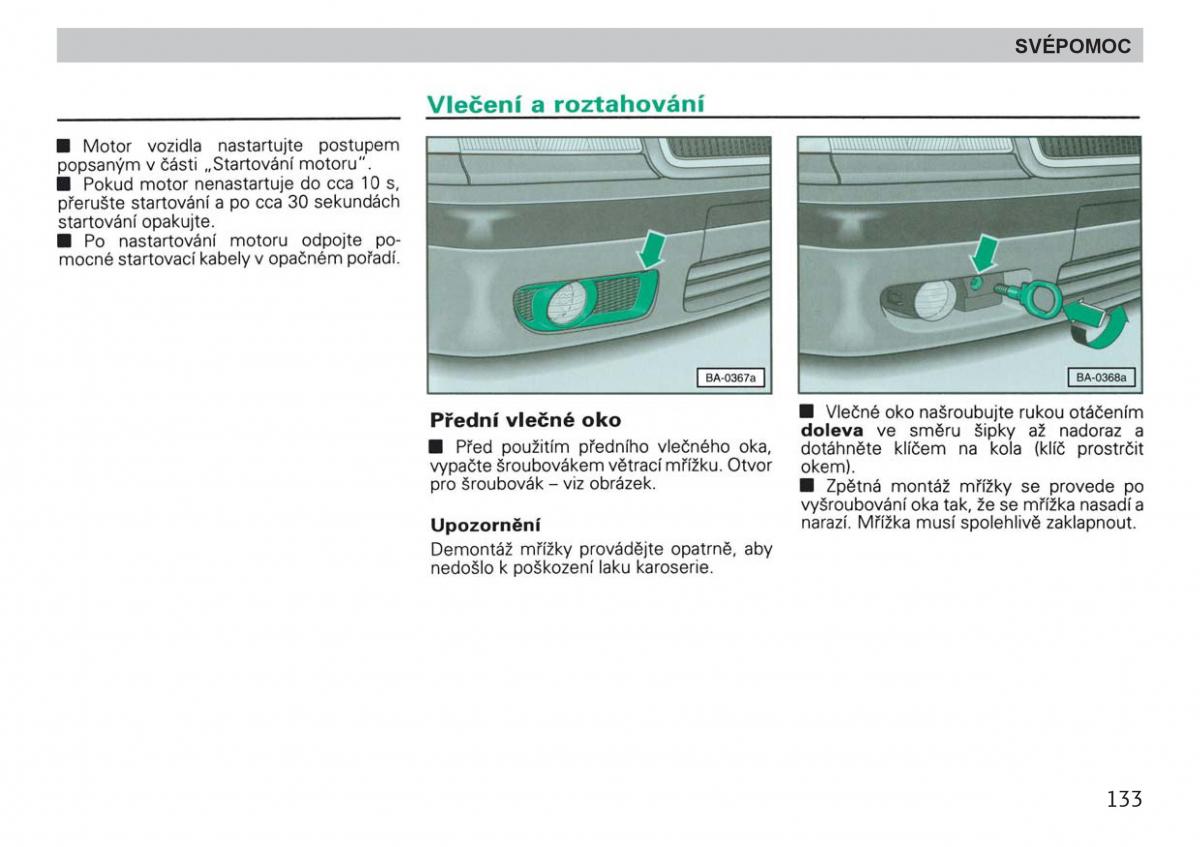 Skoda Felicja navod k obsludze / page 135