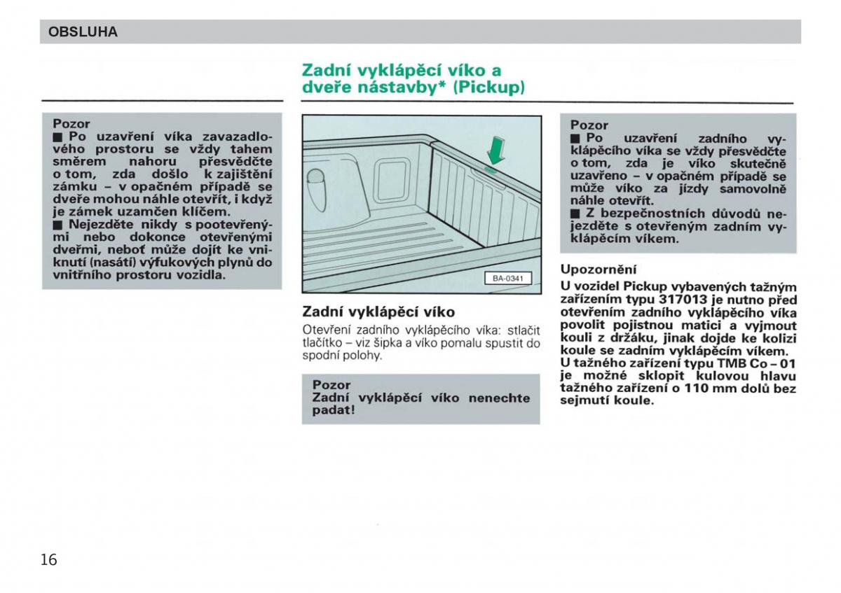 Skoda Felicja navod k obsludze / page 18