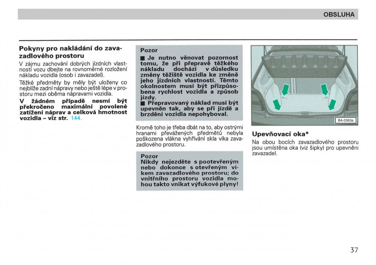 manual  Skoda Felicja navod k obsludze / page 39