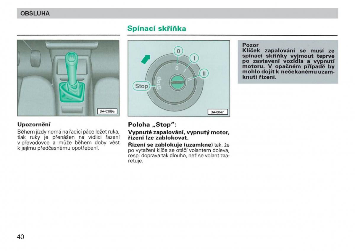 manual  Skoda Felicja navod k obsludze / page 42