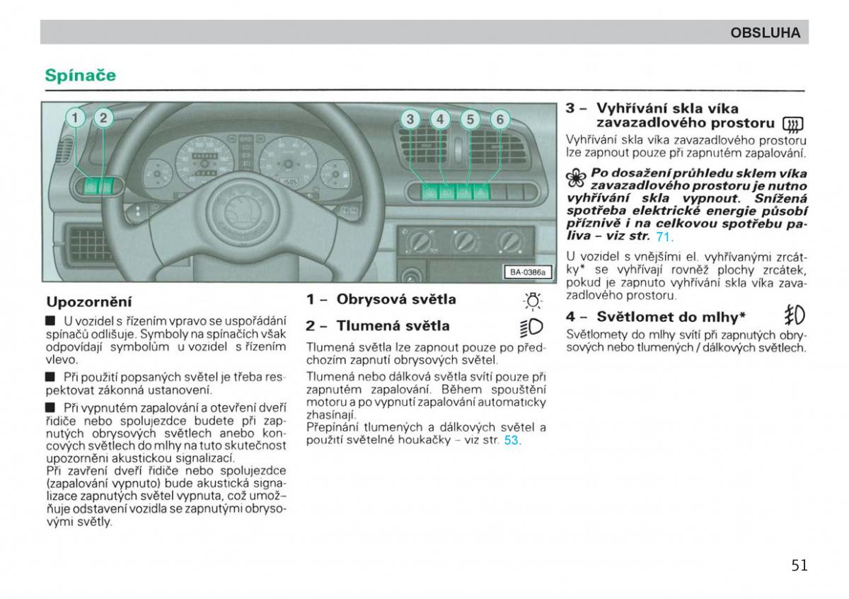 manual  Skoda Felicja navod k obsludze / page 53