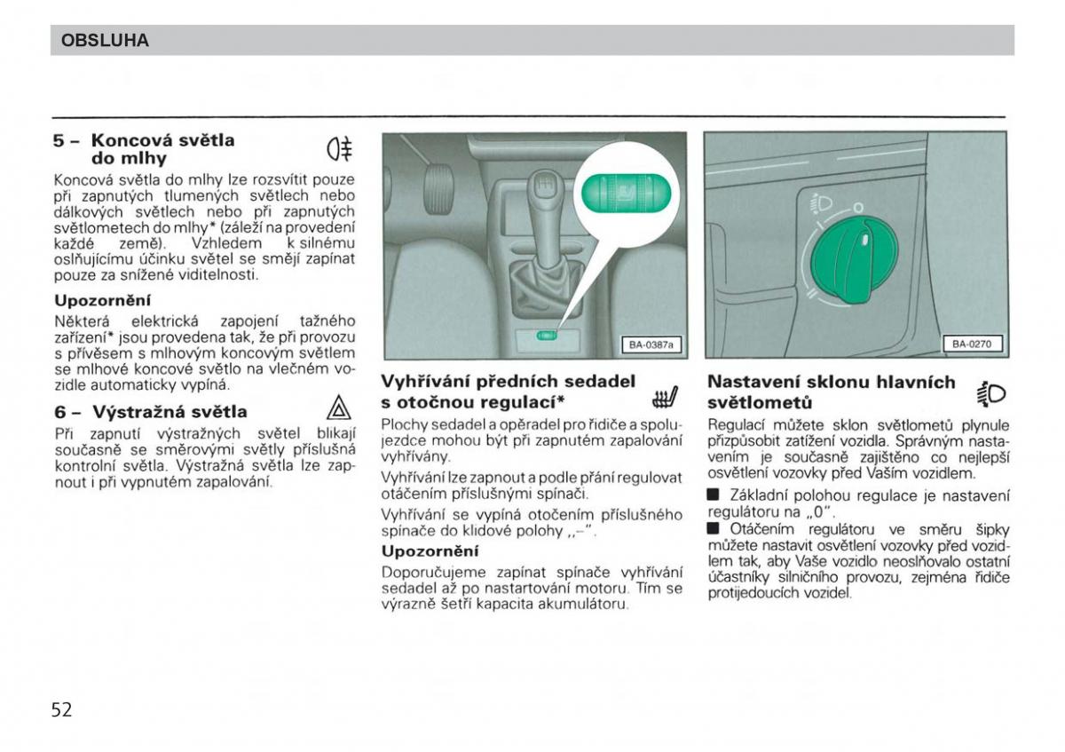 manual  Skoda Felicja navod k obsludze / page 54