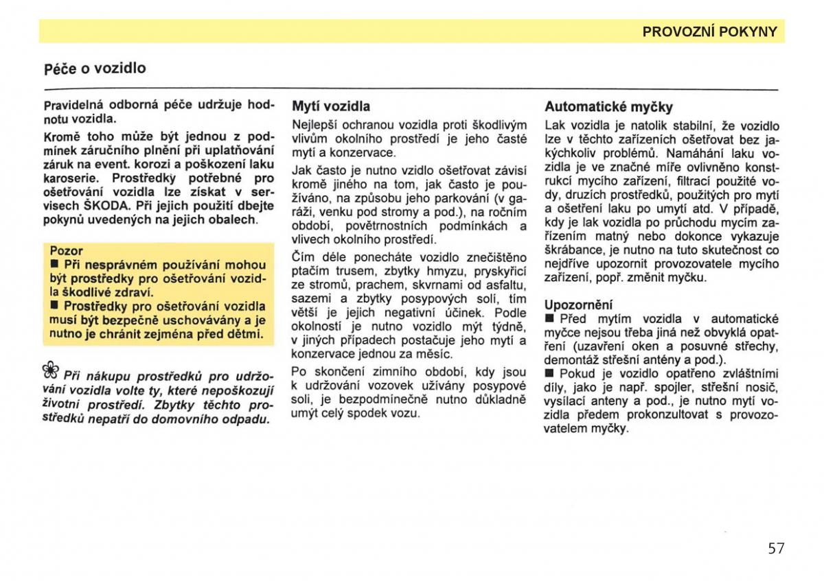 Skoda Favorit navod k obsludze / page 59