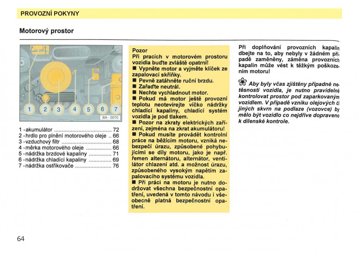 Skoda Favorit navod k obsludze / page 66