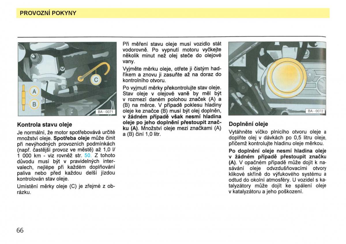 Skoda Favorit navod k obsludze / page 68