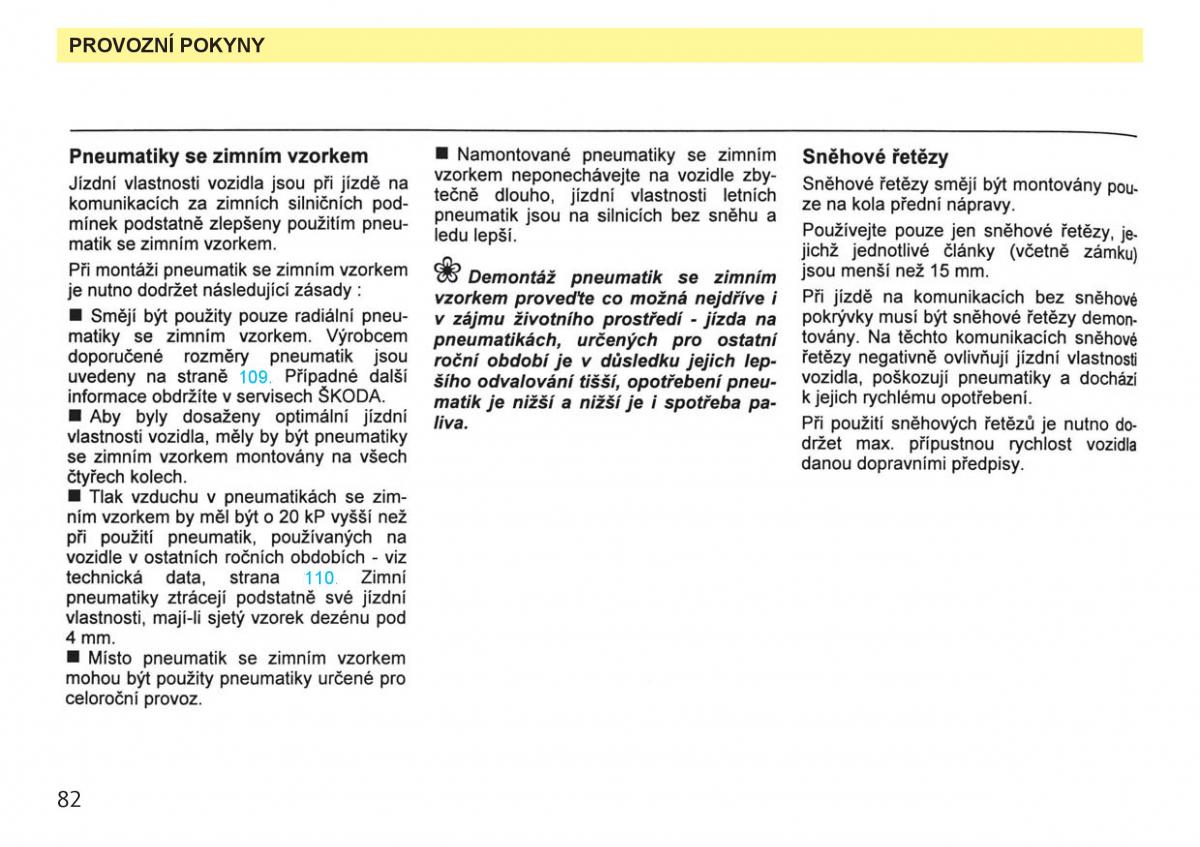 Skoda Favorit navod k obsludze / page 84