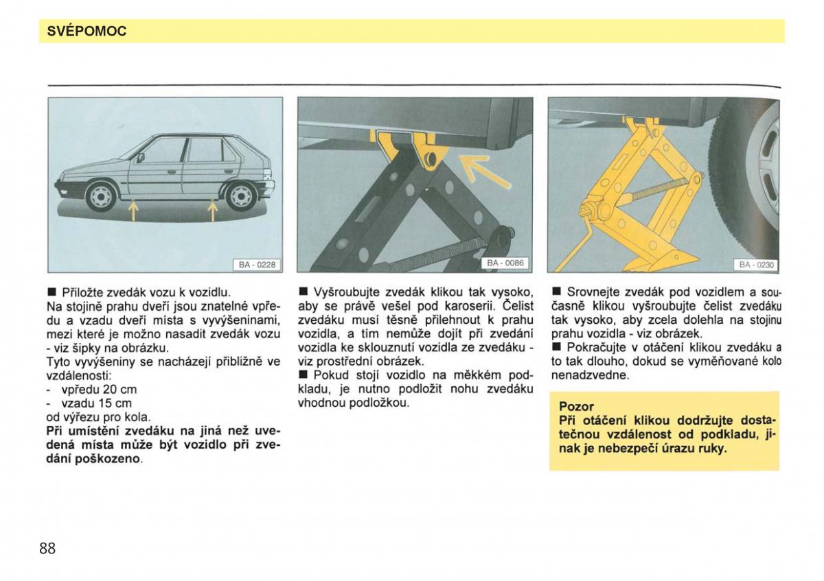 Skoda Favorit navod k obsludze / page 90