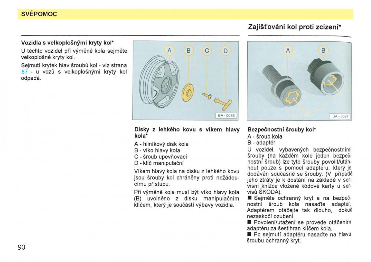 Skoda Favorit navod k obsludze / page 92