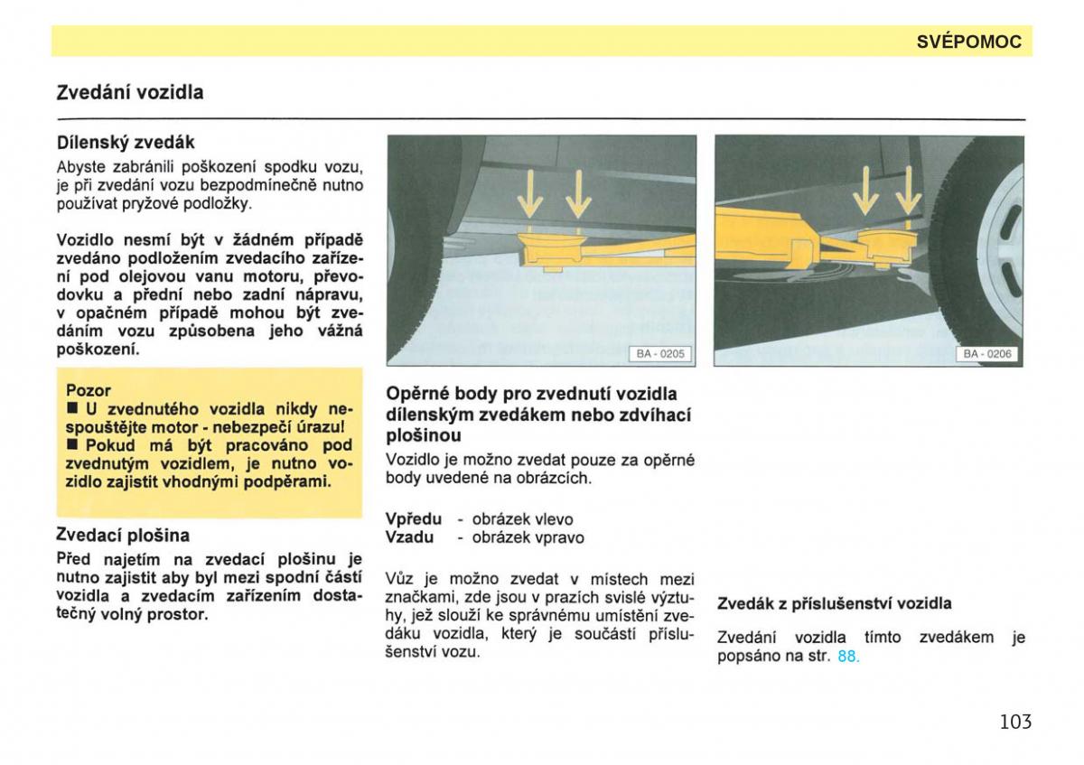 Skoda Favorit navod k obsludze / page 105