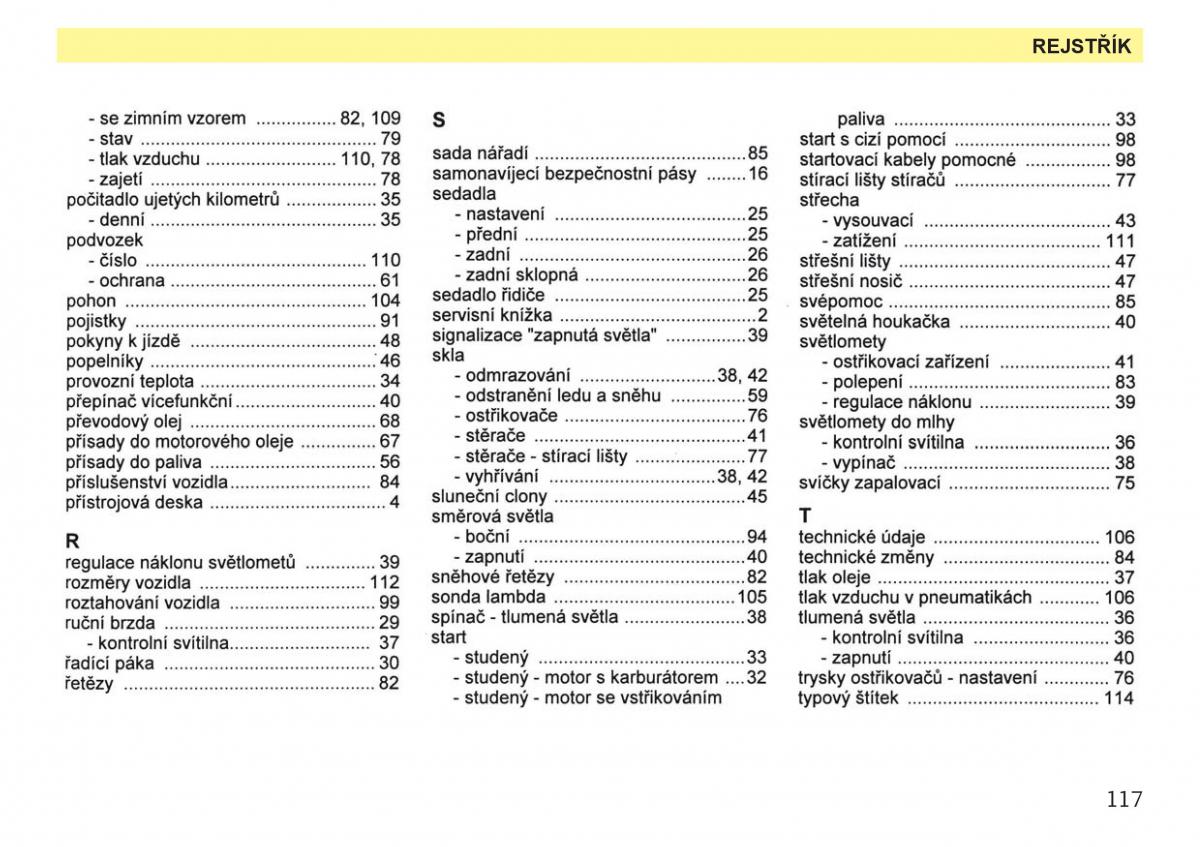 Skoda Favorit navod k obsludze / page 119