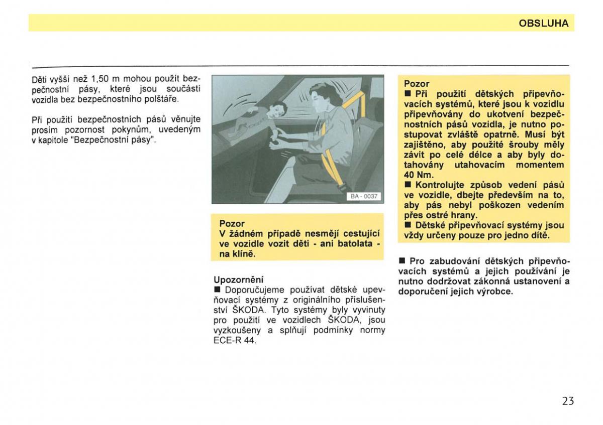 Skoda Favorit navod k obsludze / page 25