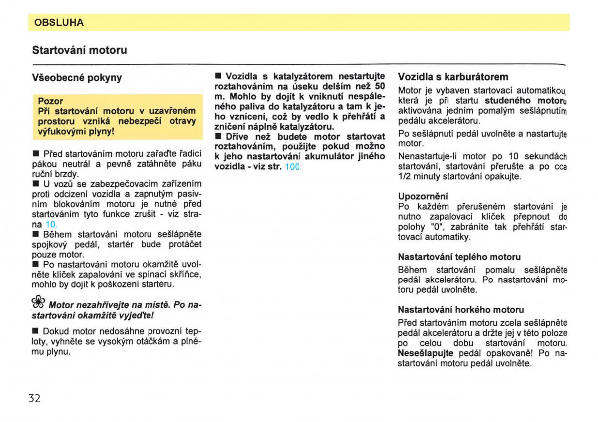 Skoda Favorit navod k obsludze / page 34