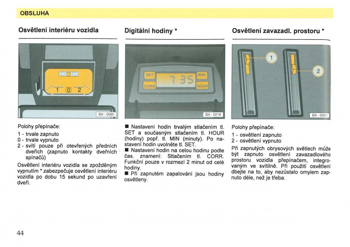 Skoda Favorit navod k obsludze / page 46