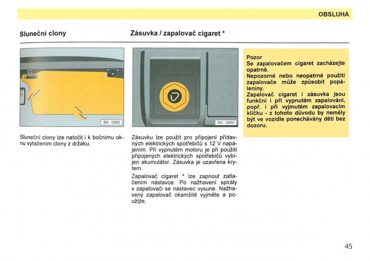 Skoda Favorit navod k obsludze / page 47