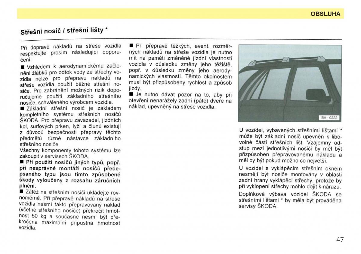 Skoda Favorit navod k obsludze / page 49