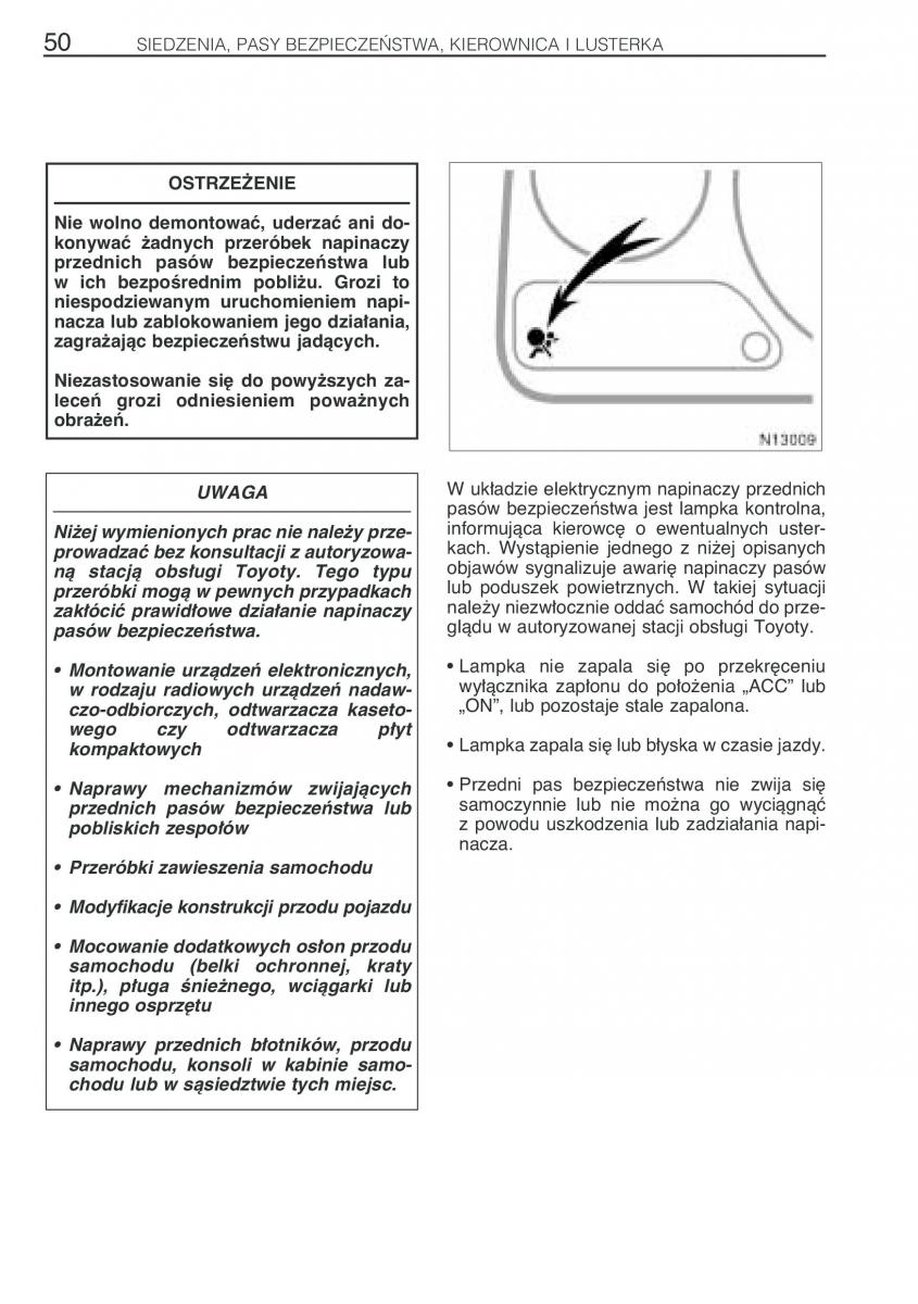 Toyota Avensis I 1 instrukcja obslugi / page 57