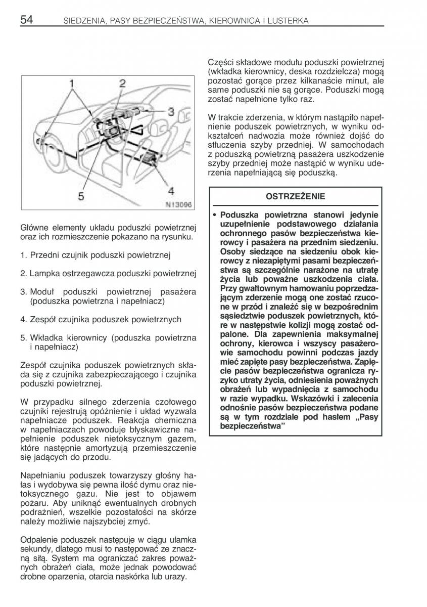 Toyota Avensis I 1 instrukcja obslugi / page 61