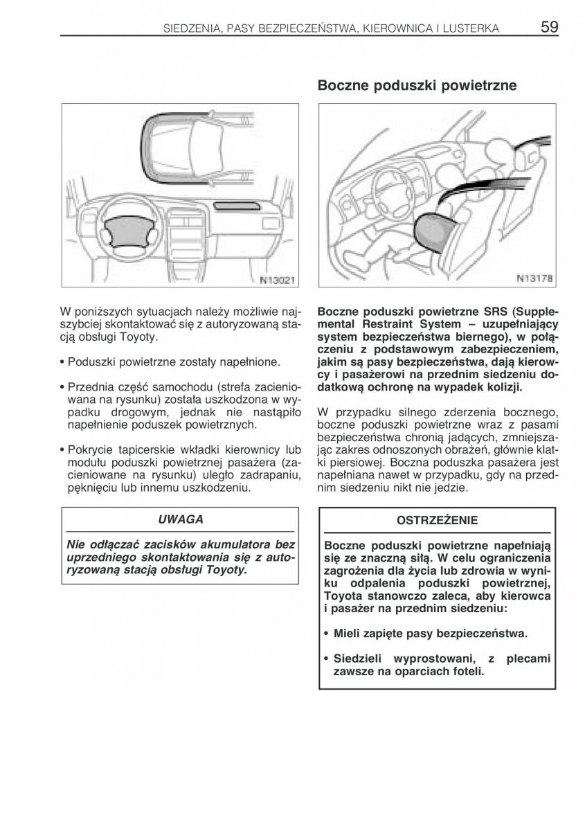 Toyota Avensis I 1 instrukcja obslugi / page 66