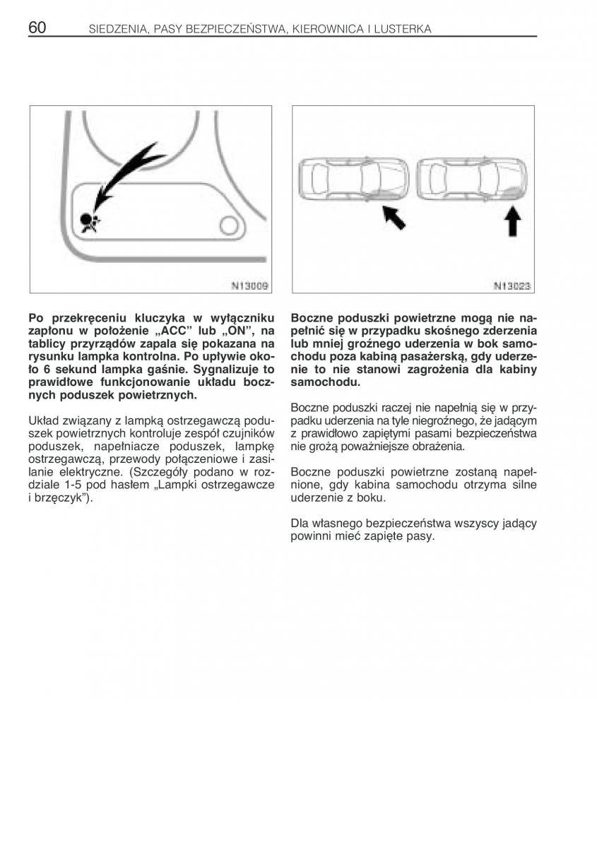 Toyota Avensis I 1 instrukcja obslugi / page 67