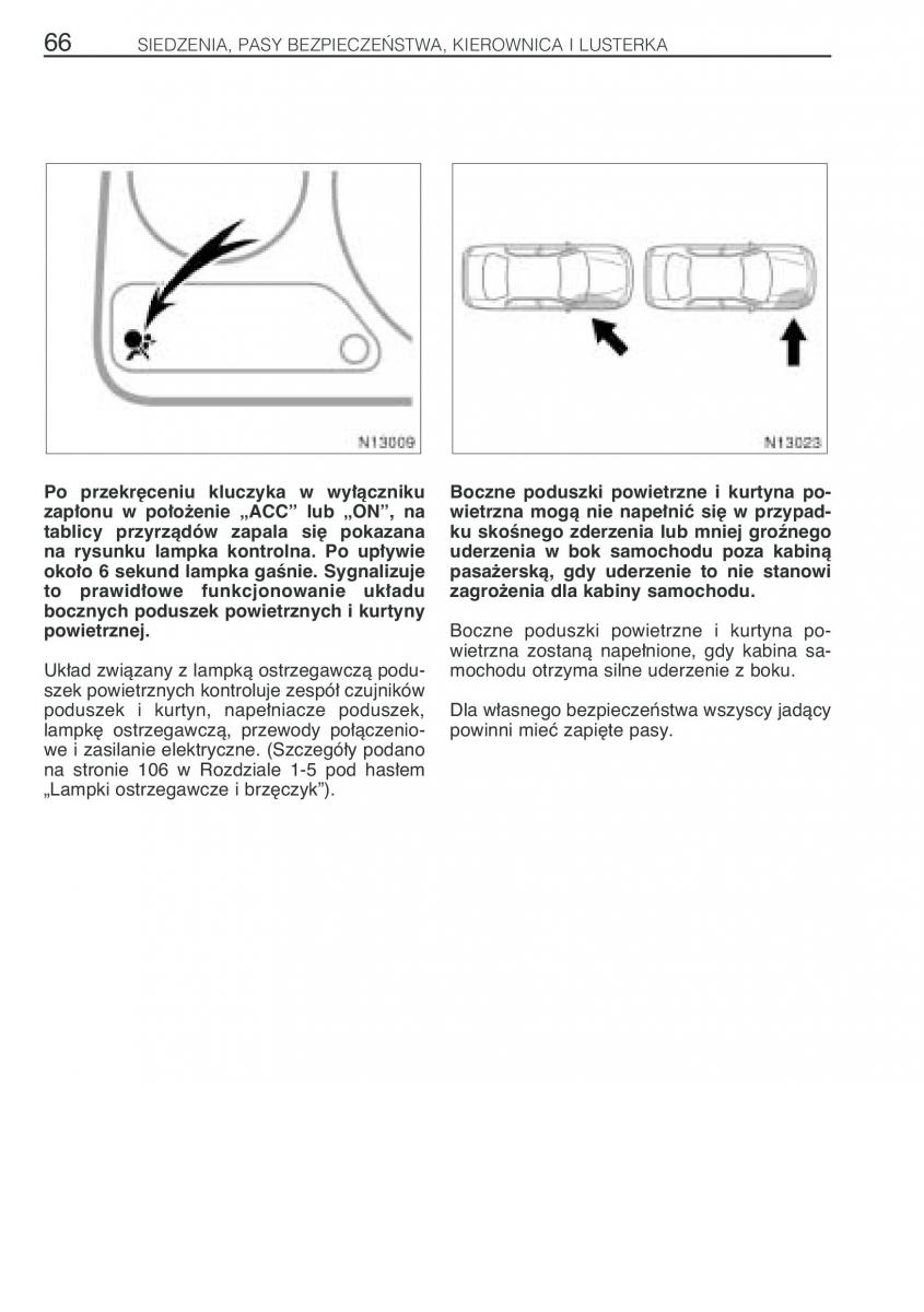 Toyota Avensis I 1 instrukcja obslugi / page 73