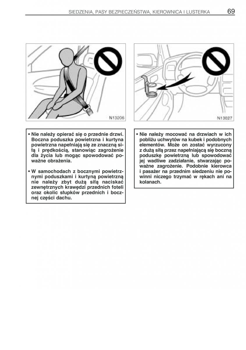 Toyota Avensis I 1 instrukcja obslugi / page 76