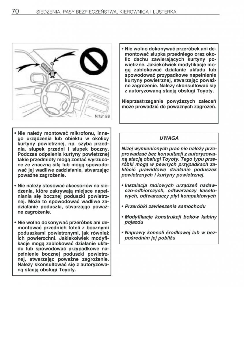 Toyota Avensis I 1 instrukcja obslugi / page 77