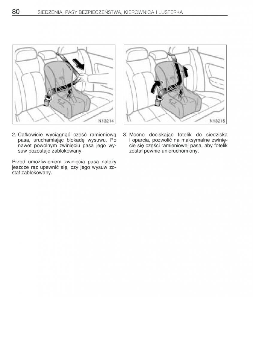 Toyota Avensis I 1 instrukcja obslugi / page 87