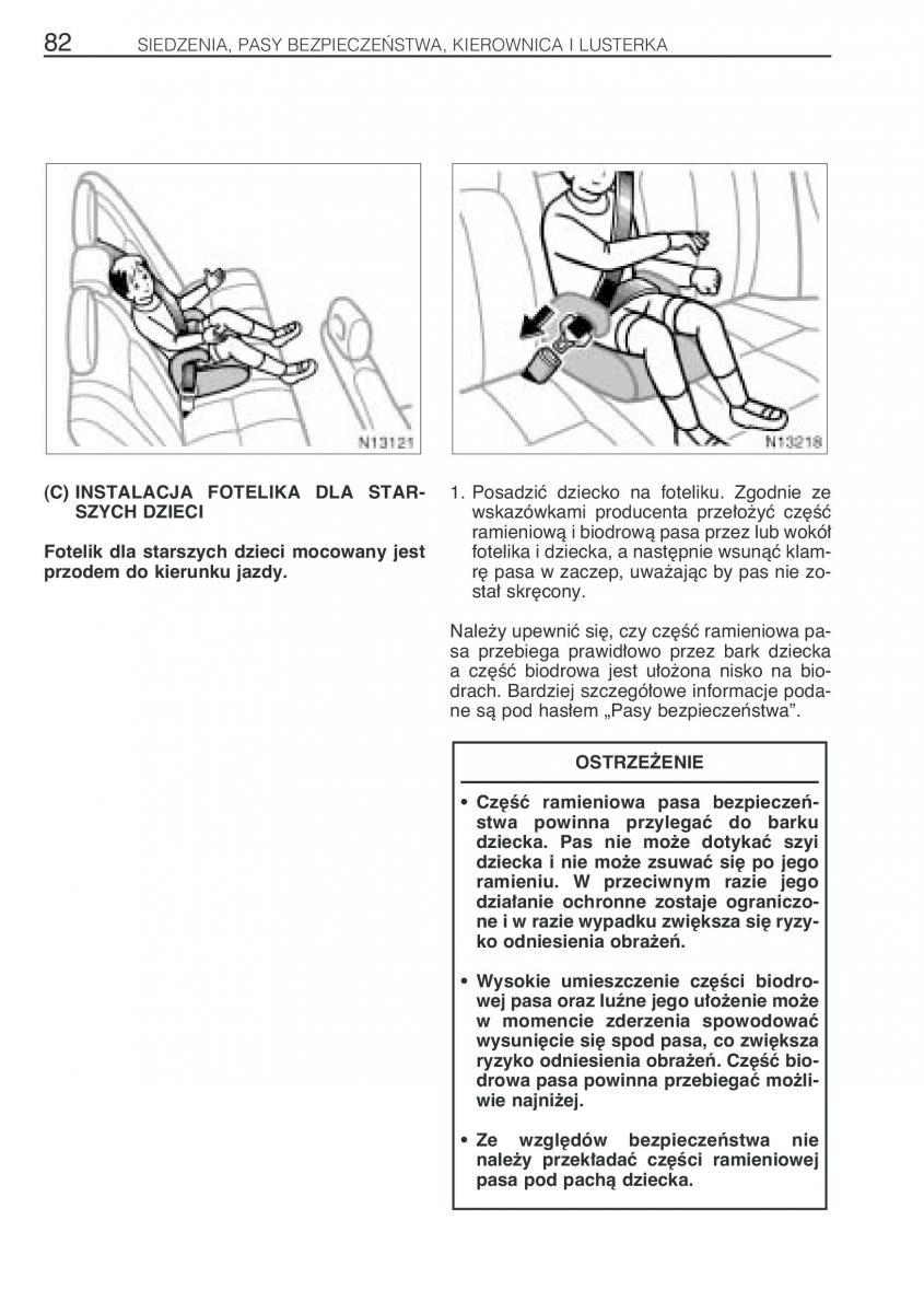 Toyota Avensis I 1 instrukcja obslugi / page 89