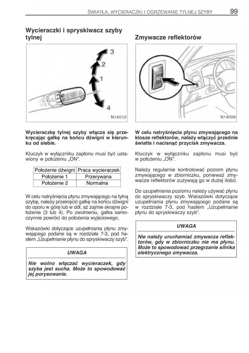 Toyota Avensis I 1 instrukcja obslugi / page 106