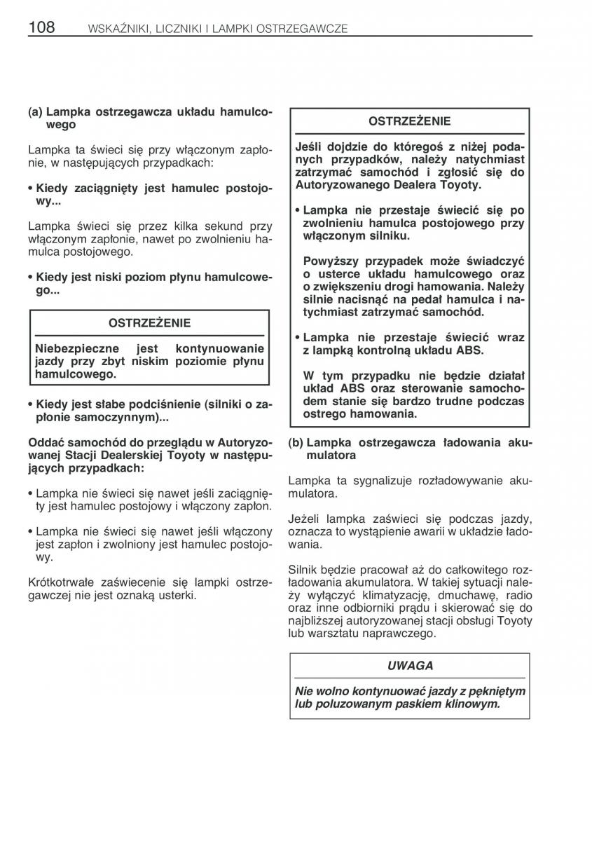 Toyota Avensis I 1 instrukcja obslugi / page 115