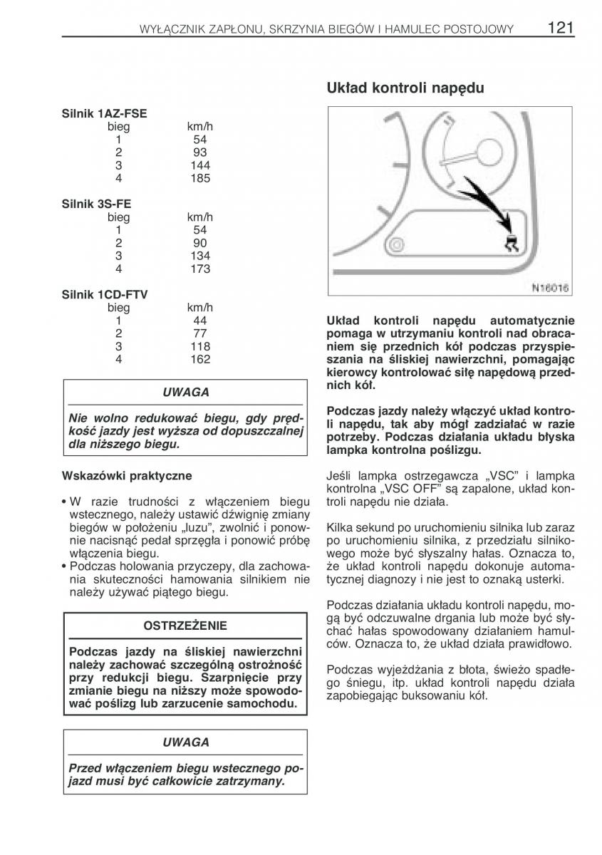 Toyota Avensis I 1 instrukcja obslugi / page 128