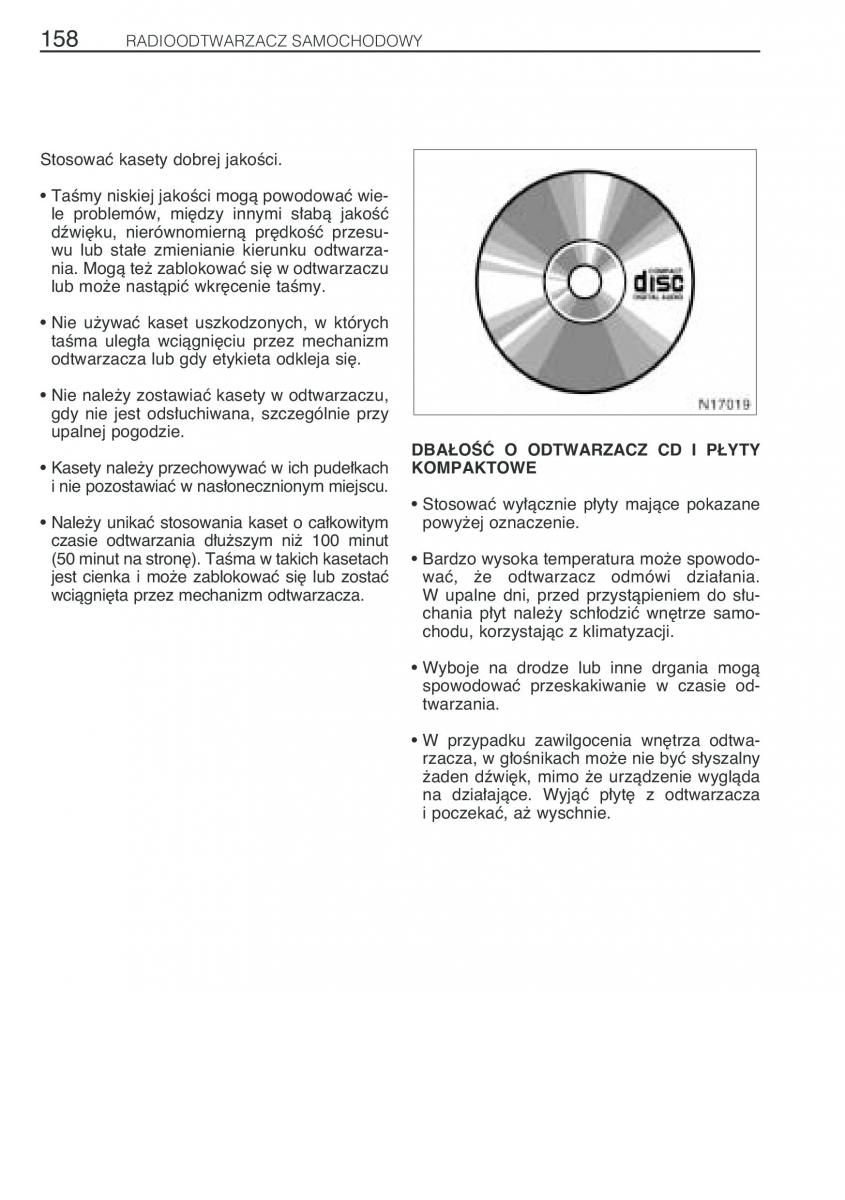 Toyota Avensis I 1 instrukcja obslugi / page 165