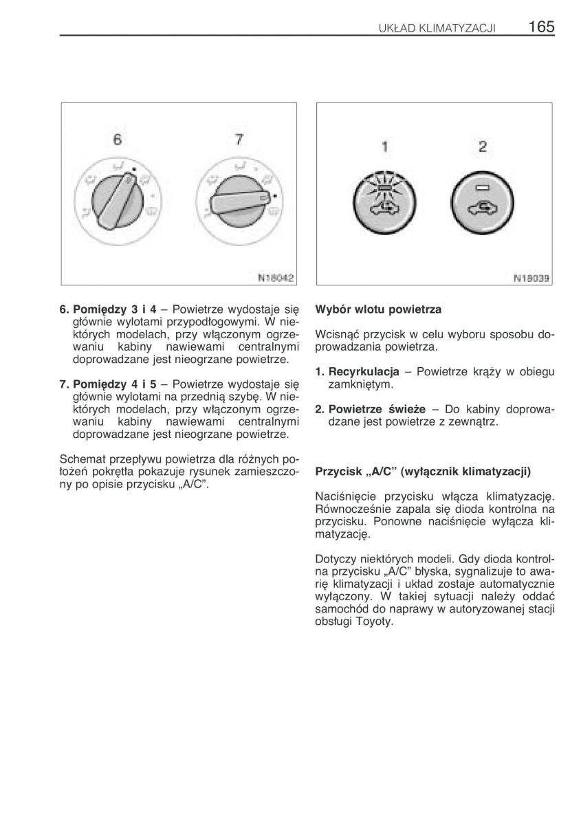 Toyota Avensis I 1 instrukcja obslugi / page 172