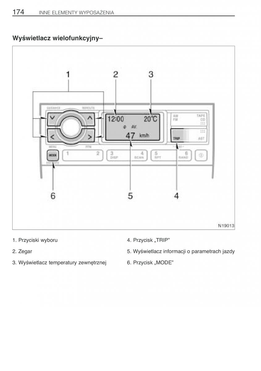 Toyota Avensis I 1 instrukcja obslugi / page 181