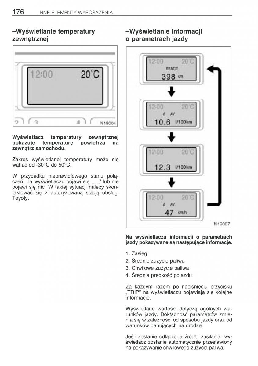 Toyota Avensis I 1 instrukcja obslugi / page 183