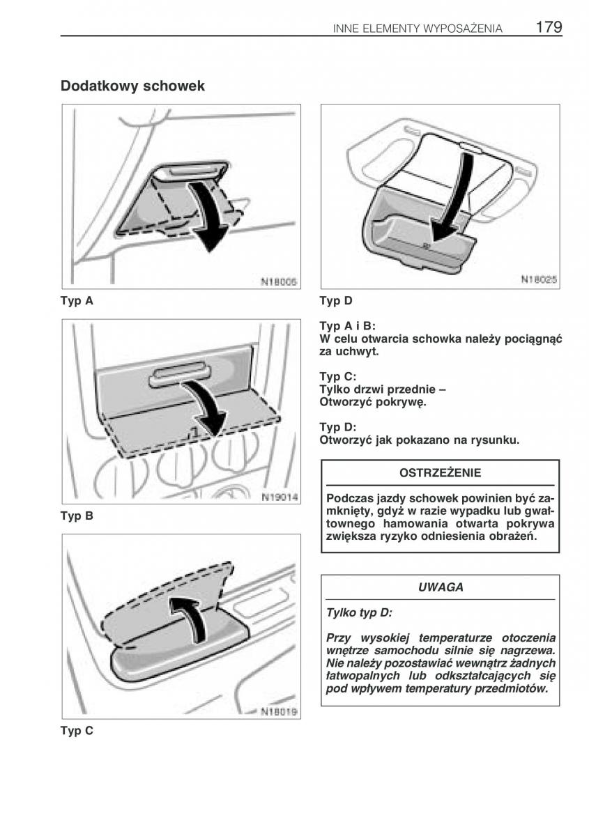 Toyota Avensis I 1 instrukcja obslugi / page 186