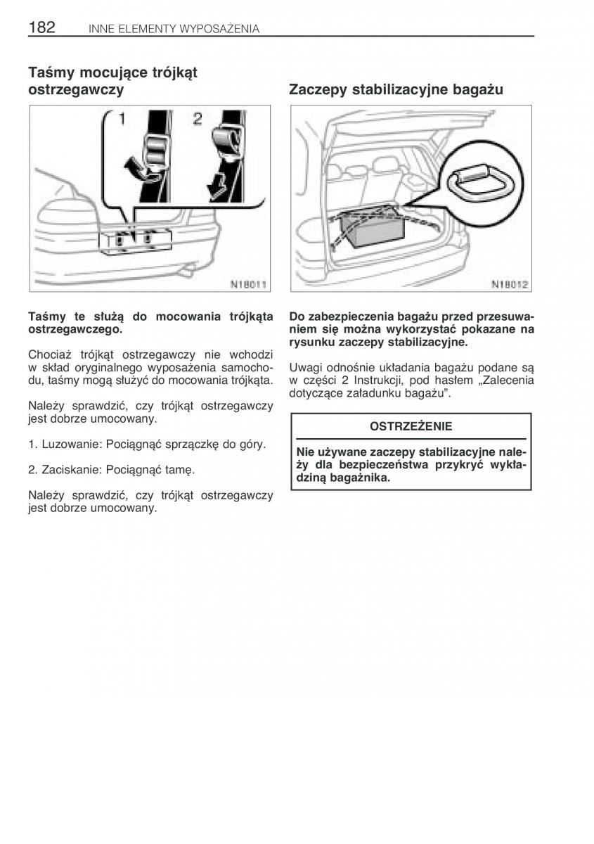 Toyota Avensis I 1 instrukcja obslugi / page 189