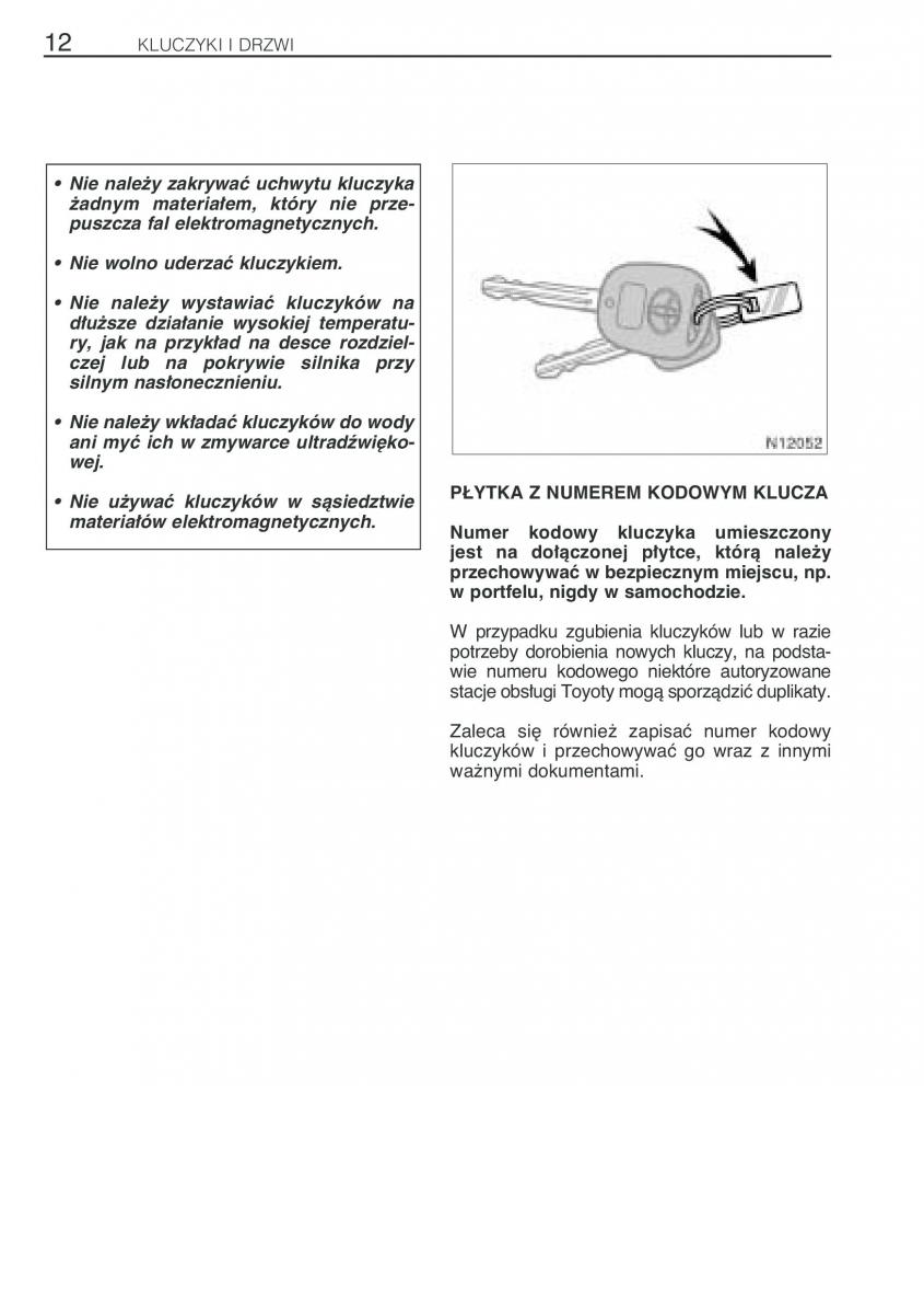 Toyota Avensis I 1 instrukcja obslugi / page 19