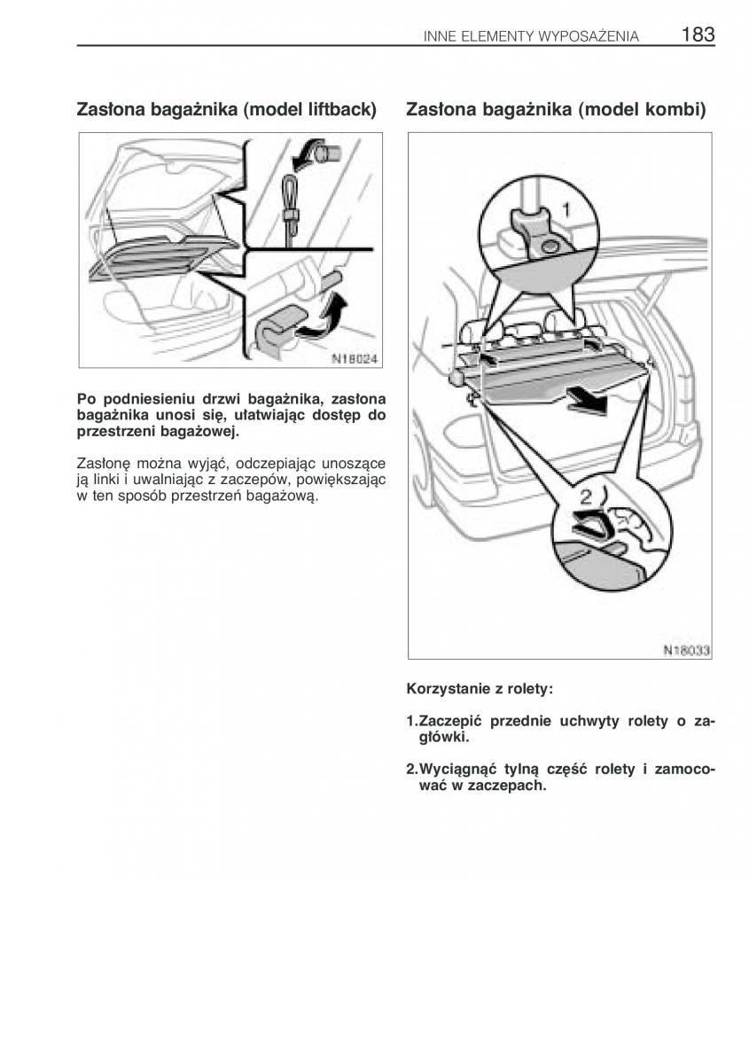 Toyota Avensis I 1 instrukcja obslugi / page 190