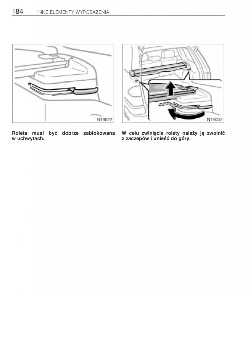 Toyota Avensis I 1 instrukcja obslugi / page 191