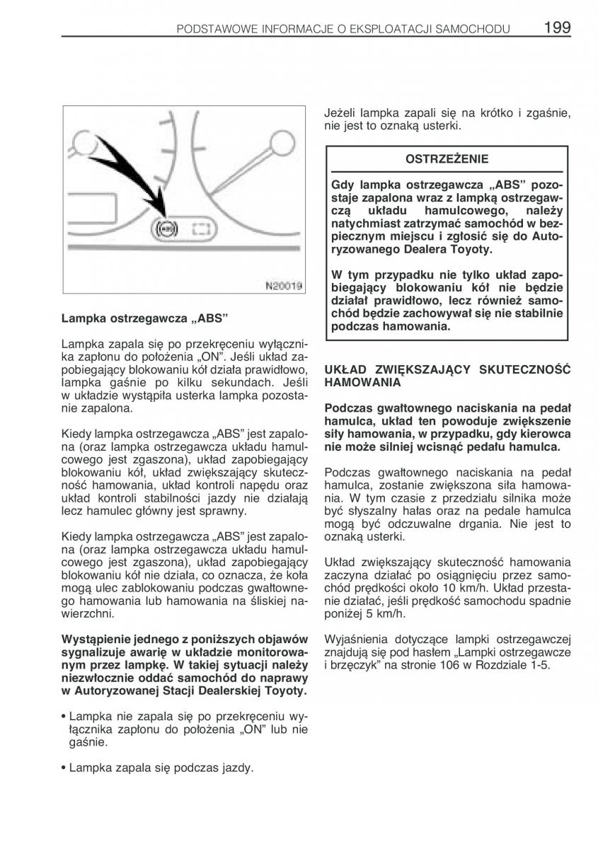 Toyota Avensis I 1 instrukcja obslugi / page 206