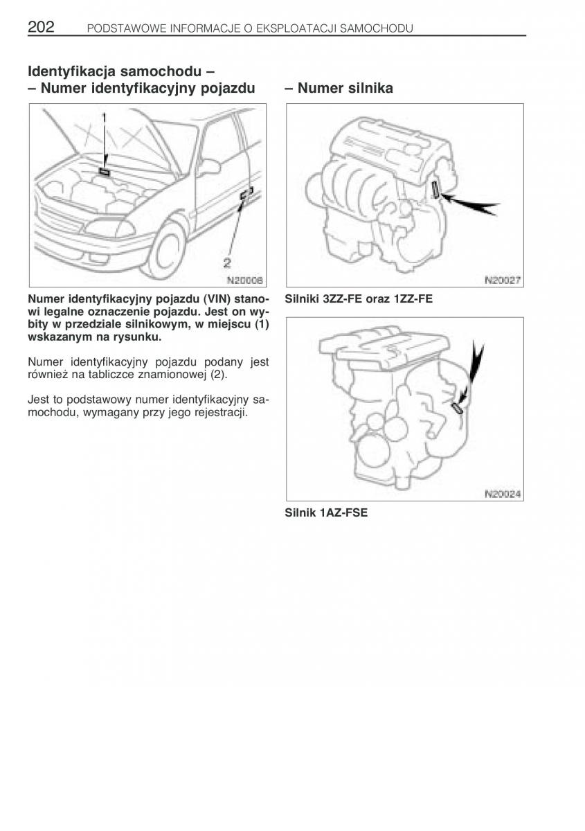 Toyota Avensis I 1 instrukcja obslugi / page 209