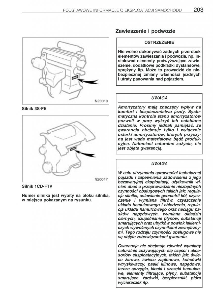 Toyota Avensis I 1 instrukcja obslugi / page 210