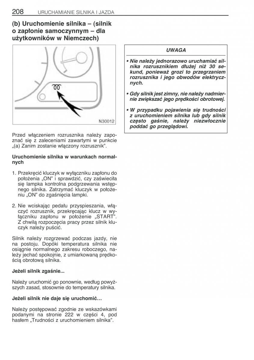 Toyota Avensis I 1 instrukcja obslugi / page 215