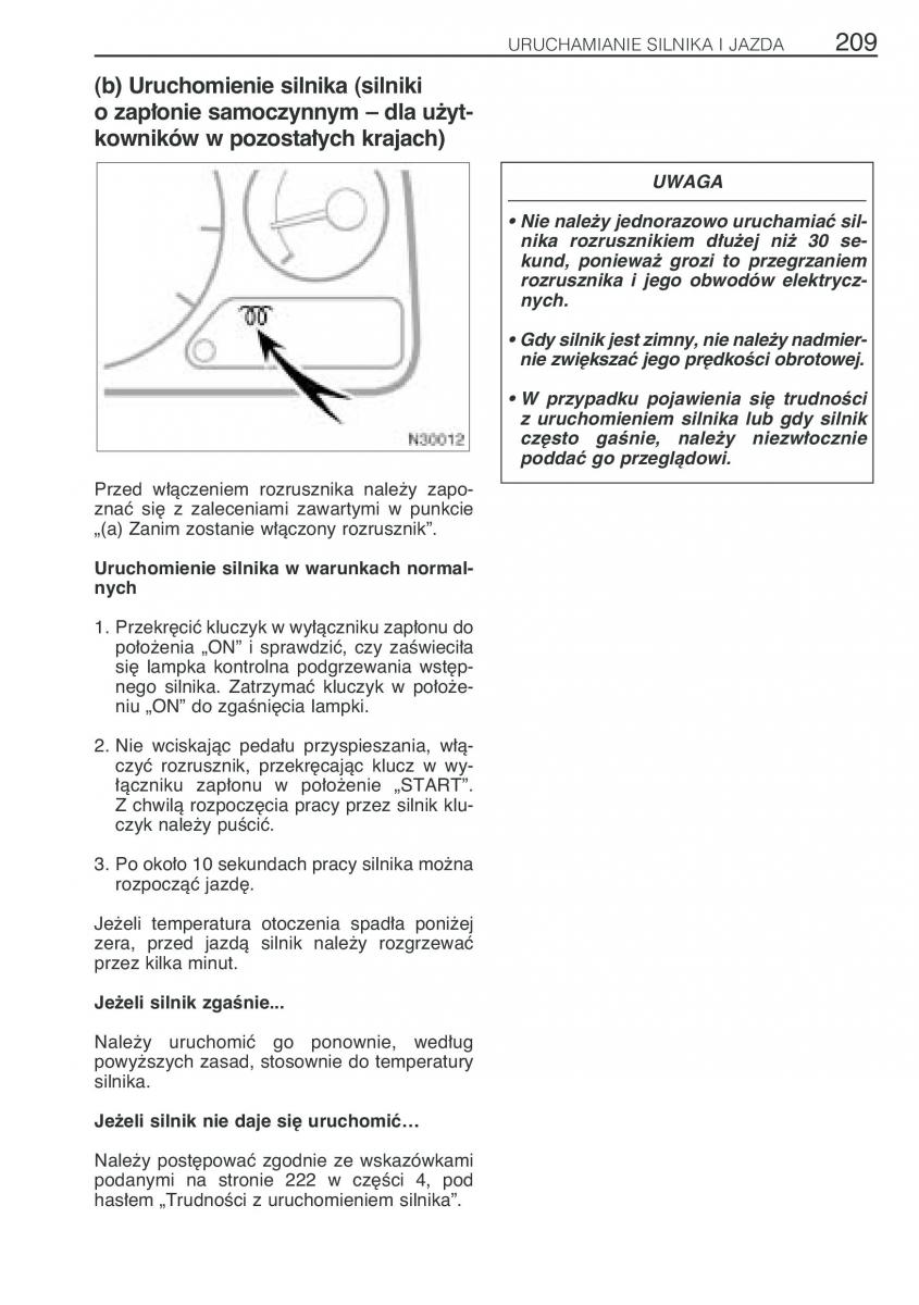 Toyota Avensis I 1 instrukcja obslugi / page 216