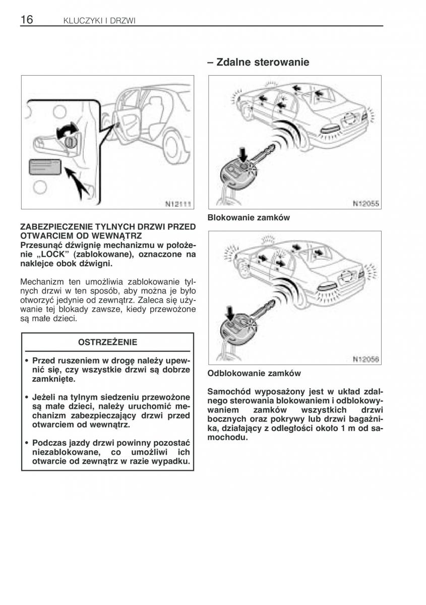 Toyota Avensis I 1 instrukcja obslugi / page 23