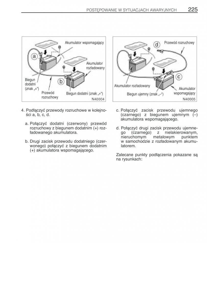 Toyota Avensis I 1 instrukcja obslugi / page 232