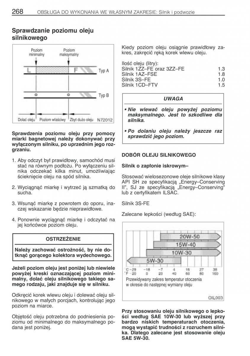 Toyota Avensis I 1 instrukcja obslugi / page 275